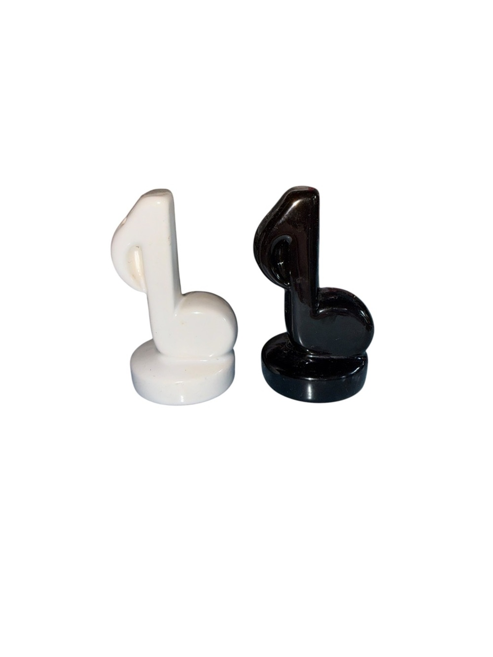 Vintage Black and White Musical Note Salt and Pepper Shakers